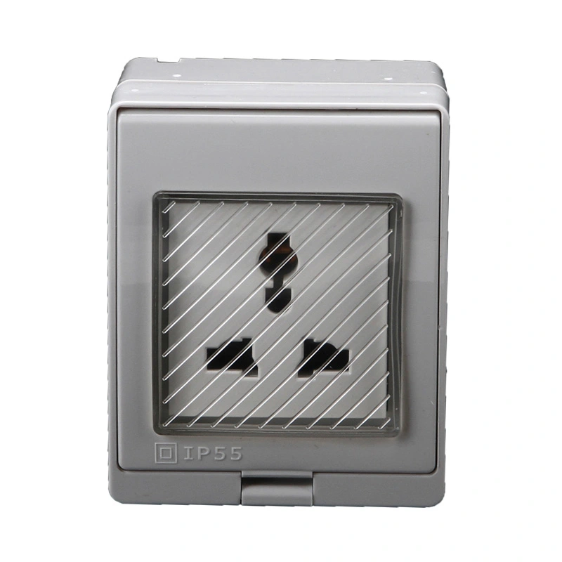 IP55 Universalis IMPERVIUS Superficies Multi Function Socket ac Switch