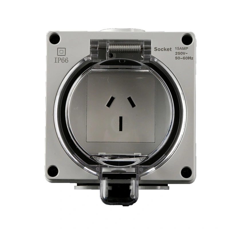 IP66 Series Australia Standard Waterproof Surface Socket with Switch