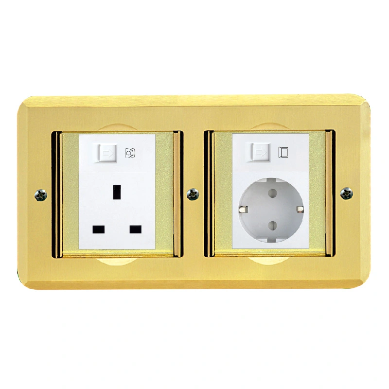 Open Cover Socket Brass Alloy Floor Socket 6 Module capacitatem